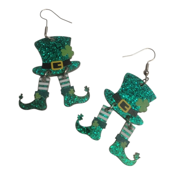 Jewelry - St. Patrick's Day Sparkle Dangling Earrings